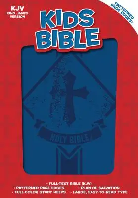 KJV Gyermek Biblia, Királykék bőrkontúr, KJV Kids Bible, Royal Blue Leathertouch - KJV Kids Bible, Royal Blue Leathertouch