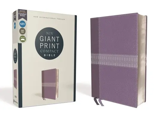 Niv, Giant Print Compact Bible, bőrpuha, lila, Red Letter Edition, Comfort Print - Niv, Giant Print Compact Bible, Leathersoft, Purple, Red Letter Edition, Comfort Print