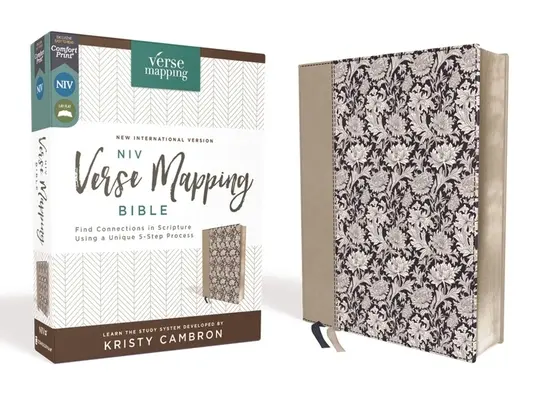 Niv, Verse Mapping Bible, Leathersoft, Navy Floral, Comfort Print: Find Connections in Scripture Using a Unique 5-Step Process (Egyedülálló 5 lépéses folyamat) - Niv, Verse Mapping Bible, Leathersoft, Navy Floral, Comfort Print: Find Connections in Scripture Using a Unique 5-Step Process