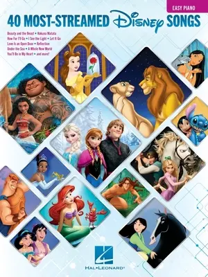 A 40 legtöbbet streamelt Disney-dal: Könnyű zongora daloskönyv - The 40 Most-Streamed Disney Songs: Easy Piano Songbook