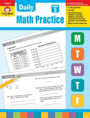 Napi matematikai gyakorlatok, 5. osztály - Daily Math Practice, Grade 5