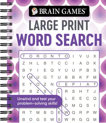 Agyjátékok - Nagyméretű nyomtatott szókereső (Swirls) - Brain Games - Large Print Word Search (Swirls)