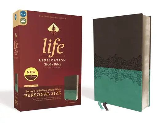 Niv, Life Application Study Bible, Harmadik kiadás, Personal Size, Leathersoft, Gray/Teal, Red Letter Edition - Niv, Life Application Study Bible, Third Edition, Personal Size, Leathersoft, Gray/Teal, Red Letter Edition