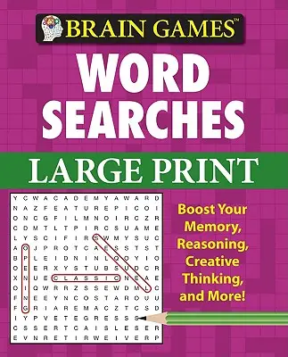 Agyjátékok - Szókeresés - Nagyméretű (lila) - Brain Games - Word Searches - Large Print (Purple)