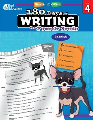 180 Days of Writing for Fourth Grade (spanyol): Gyakorlás, értékelés, diagnózis - 180 Days of Writing for Fourth Grade (Spanish): Practice, Assess, Diagnose