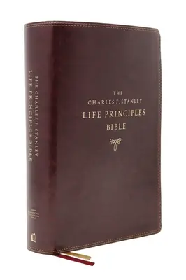 Nasb, Charles F. Stanley Life Principles Bible, 2nd Edition, Leathersoft, Burgundy, Thumb Indexed, Comfort Print: Szent Biblia, Új Amerikai Szabványos Biblia - Nasb, Charles F. Stanley Life Principles Bible, 2nd Edition, Leathersoft, Burgundy, Thumb Indexed, Comfort Print: Holy Bible, New American Standard Bi