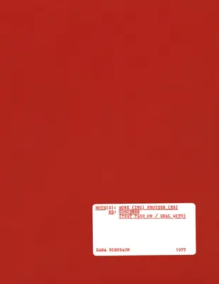 Dara Birnbaum: Jegyzet(ek): RE: Aggodalmak (amelyekkel foglalkozom / foglalkozom) - Dara Birnbaum: Note(s): Work(ing) Process(es) RE: Concerns (That Take on / Deal With)