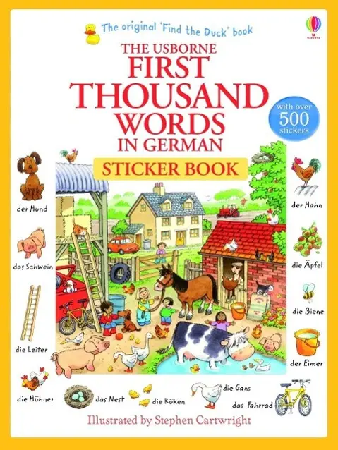 Első ezer szó németül matricás könyv - First Thousand Words in German Sticker Book