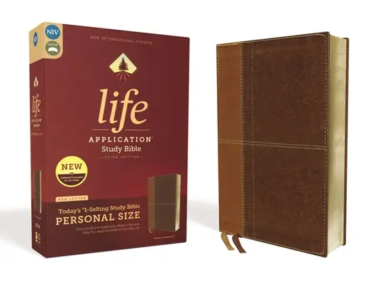 Niv, Life Application Study Bible, Third Edition, Personal Size, Leathersoft, Brown, Red Letter Edition (Piros betűs kiadás) - Niv, Life Application Study Bible, Third Edition, Personal Size, Leathersoft, Brown, Red Letter Edition