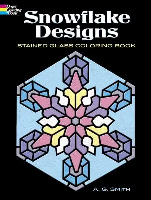 Snowflake Designs festett üveg színezőkönyv - Snowflake Designs Stained Glass Coloring Book