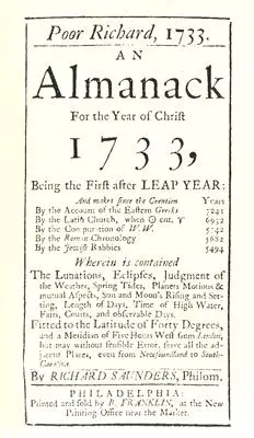 Poor Richard, 1733 an Almanack: Krisztus 1733-as esztendejére - Poor Richard, 1733 an Almanack: For the Year of Christ 1733