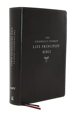 Niv, Charles F. Stanley Life Principles Bible, 2nd Edition, Leathersoft, Black, Thumb Indexed, Comfort Print: Szent Biblia, Új nemzetközi változat - Niv, Charles F. Stanley Life Principles Bible, 2nd Edition, Leathersoft, Black, Thumb Indexed, Comfort Print: Holy Bible, New International Version