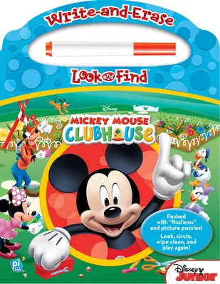 Disney - Mickey egér klubház - Írj és törölj, keress, találj, töröld le a táblát [filctollal] - Disney - Mickey Mouse Clubhouse - Write-And-Erase Look and Find Wipe Clean Board [With Marker]