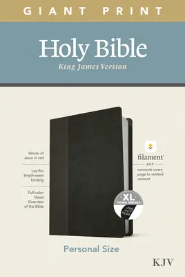 KJV Personal Size Giant Print Bible, Filament Enabled Edition (bőrszerű, fekete/ónix, indexelt) - KJV Personal Size Giant Print Bible, Filament Enabled Edition (Leatherlike, Black/Onyx, Indexed)