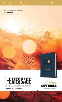 The Message Deluxe Ajándék Biblia, nagyméretű nyomtatás (Leather-Look, Navy): The Bible in Contemporary Language - The Message Deluxe Gift Bible, Large Print (Leather-Look, Navy): The Bible in Contemporary Language