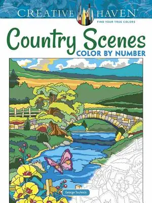 Creative Haven Country Scenes Color by Number Színezőkönyv Színezőkönyv - Creative Haven Country Scenes Color by Number Coloring Book