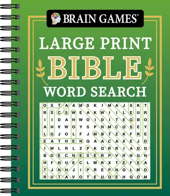 Agyjátékok - Nagyméretű bibliai szókereső (zöld) - Brain Games - Large Print Bible Word Search (Green)