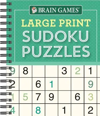 Agyjátékok - Nagyméretű Sudoku rejtvények (Zöld) - Brain Games - Large Print Sudoku Puzzles (Green)