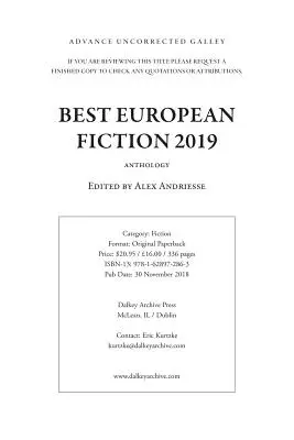 A legjobb európai szépirodalom 2019 - Best European Fiction 2019