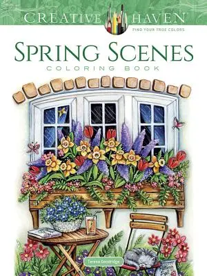 Creative Haven Tavaszi jelenetek színezőkönyv - Creative Haven Spring Scenes Coloring Book