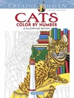 Creative Haven Cats Color by Number színezőkönyv - Creative Haven Cats Color by Number Coloring Book