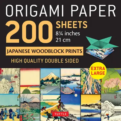 Origami papír 200 lap japán fametszet 8 1/4: Extra nagy Tuttle Origami papír: Kiváló minőségű, kétoldalas origami lapok 12 D-vel nyomtatva. - Origami Paper 200 Sheets Japanese Woodblock Prints 8 1/4: Extra Large Tuttle Origami Paper: High-Quality Double Sided Origami Sheets Printed with 12 D