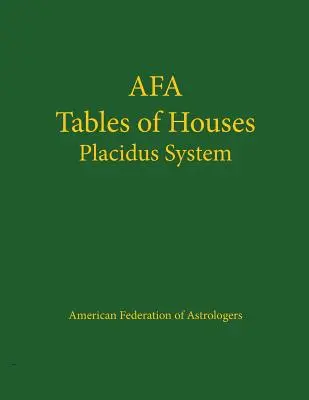 A házak táblázata Placidus rendszer - Tables of Houses Placidus System