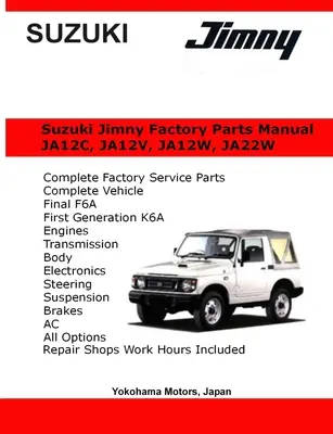 Suzuki Jimny angol nyelvű gyári alkatrész kézikönyv JA12, JA22W sorozat - Suzuki Jimny English Factory Parts Manual JA12, JA22W Series