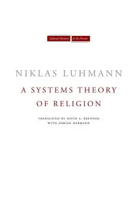 A vallás rendszerelmélete - A Systems Theory of Religion