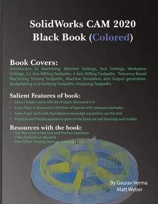 SolidWorks CAM 2020 Fekete könyv (színes) - SolidWorks CAM 2020 Black Book (Colored)