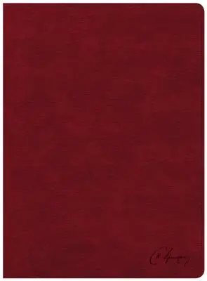 KJV Spurgeon Tanulmányi Biblia, bordó bőrkontúr, bordó színű - KJV Spurgeon Study Bible, Crimson Leathertouch