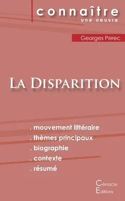 Fiche de lecture La Disparition de Georges Perec (Analyse littraire de rfrence et rsum complet)