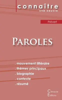 Fiche de lecture Paroles de Prvert (Analyse littraire de rfrence et rsum complet)