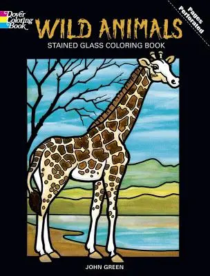 Vadállatok festett üveg színező könyv - Wild Animals Stained Glass Coloring Book