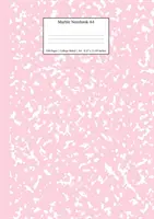 Márvány jegyzetfüzet A4: Pasztell rózsaszínű főiskolai szabályozott napló - Marble Notebook A4: Pastel Pink College Ruled Journal