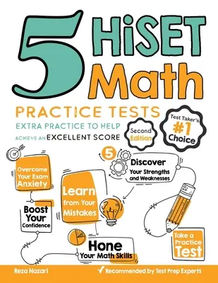 5 HiSET matematikai gyakorló teszt: Extra gyakorlás a kiváló pontszám eléréséhez - 5 HiSET Math Practice Tests: Extra Practice to Help Achieve an Excellent Score