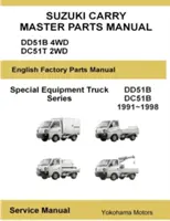 Suzuki Carry Truck Special Equipment Master alkatrész kézikönyv DD51B DC51C - Suzuki Carry Truck Special Equipment Master Parts Manual DD51B DC51C