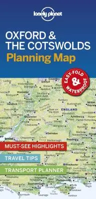 Lonely Planet Oxford & the Cotswolds tervezési térkép 1 - Lonely Planet Oxford & the Cotswolds Planning Map 1