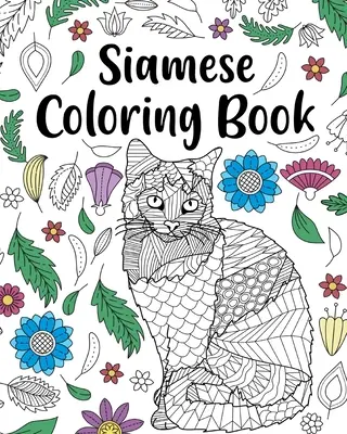 Sziámi macska színező könyv - Siamese Cat Coloring Book