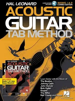 Hal Leonard Acoustic Guitar Tab Method - Combo Edition: Books 1 & 2 with Online Audio, Plusz bónusz anyagok - Hal Leonard Acoustic Guitar Tab Method - Combo Edition: Books 1 & 2 with Online Audio, Plus Bonus Material