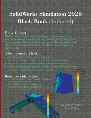 SolidWorks Simulation 2020 fekete könyv (színes) - SolidWorks Simulation 2020 Black Book (Colored)