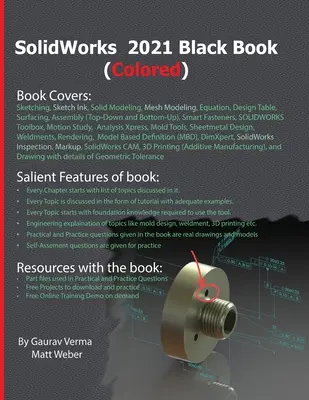 SolidWorks 2021 Fekete könyv (Színes) - SolidWorks 2021 Black Book (Colored)