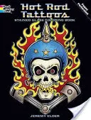 Hot Rod tetoválások festett üveg színező könyv - Hot Rod Tattoos Stained Glass Coloring Book