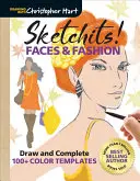 Sketchits! Arcok és divat: Rajzolj és tölts ki 100+ színes sablont - Sketchits! Faces & Fashion: Draw and Complete 100+ Color Templates