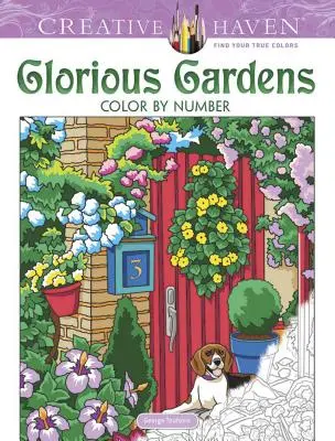 Creative Haven Glorious Gardens Színezd ki szám szerint kifestőkönyv - Creative Haven Glorious Gardens Color by Number Coloring Book