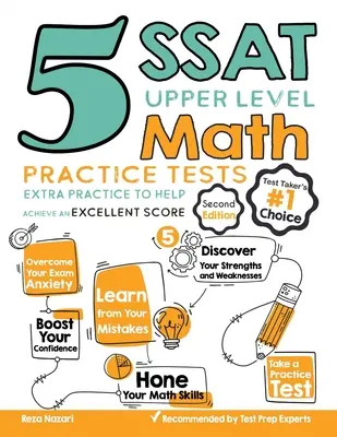 5 SSAT felső szintű matematikai gyakorló teszt: Extra gyakorlás a kiváló pontszám eléréséhez - 5 SSAT Upper Level Math Practice Tests: Extra Practice to Help Achieve an Excellent Score