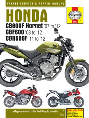 Honda Cb600f Hornet ('07-től '12-ig), Cbf600 ('08-tól '12-ig) & Cbr600f ('11-től '12-ig) - Honda Cb600f Hornet ('07 to '12), Cbf600 ('08 to '12) & Cbr600f ('11 to '12)