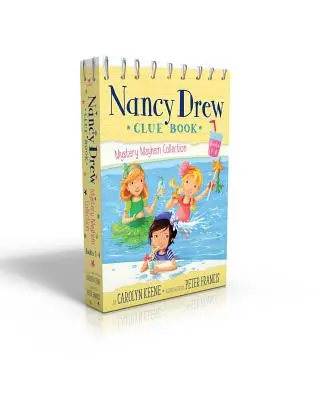 Nancy Drew Clue Book Rejtélyes könyvek Rejtélyes zűrzavar gyűjteménye 1-4. könyv: Pool Party rejtvényfejtő; Utolsó limonádé; A sztárok tanúja; Big Top Flop - Nancy Drew Clue Book Mystery Mayhem Collection Books 1-4: Pool Party Puzzler; Last Lemonade Standing; A Star Witness; Big Top Flop