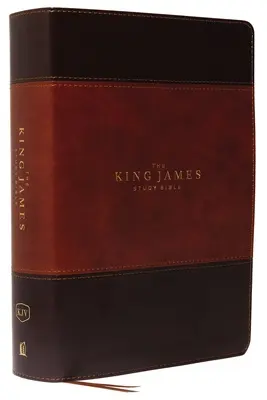 A King James Tanulmányi Biblia, műbőr, barna, színes kiadás - The King James Study Bible, Imitation Leather, Brown, Full-Color Edition