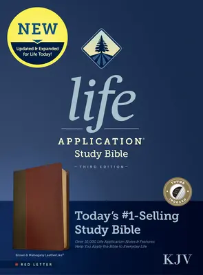 KJV Life Application Study Bible, Third Edition (Piros betűs, Leatherlike, Barna/Mahagóni, Indexelt) - KJV Life Application Study Bible, Third Edition (Red Letter, Leatherlike, Brown/Mahogany, Indexed)